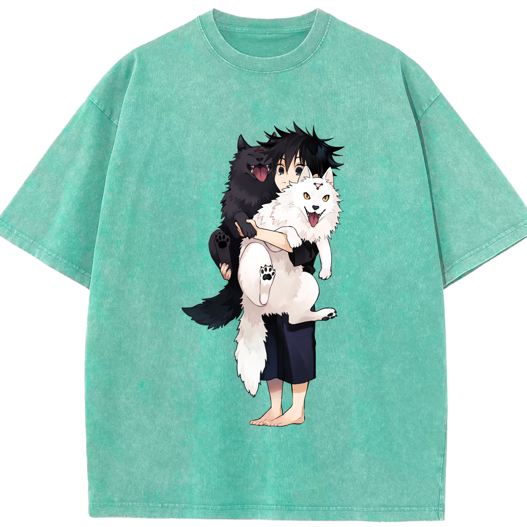 （画像用） 呪術廻戦 Jujutsu Kaisen 綿100% ヴィンテージ風 半袖Tシャツ（フロントプリント）